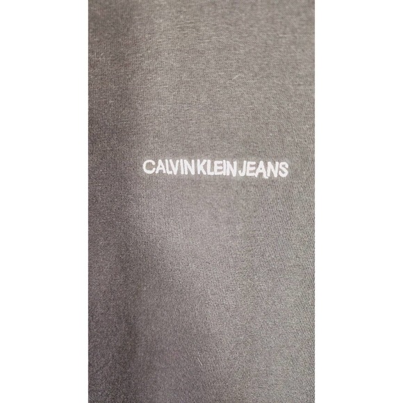 Vintage 90s Y2K Calvin Klein CK logo polo Shirt Top black XL Designer Classic - Picture 5 of 7